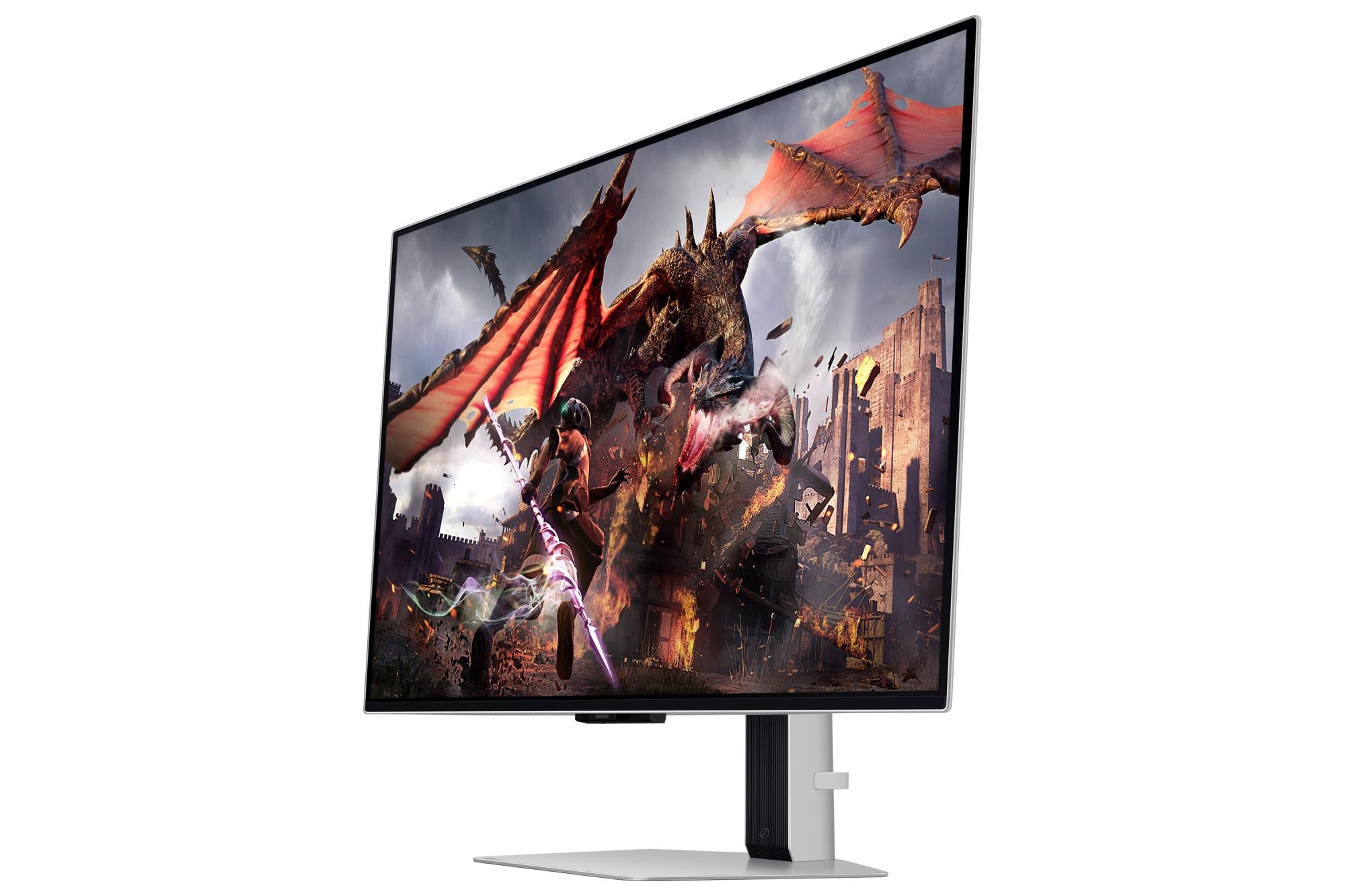 Monitor SAMSUNG 32" Gaming/Smart/4K Panel OLED 3840x2160 16:9 0.03 ms Speakers Swivel Pivot Height adjustable Tilt Colour Silver LS32DG802SUXDU