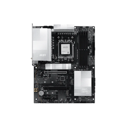 MSI PRO X870E-S EVO WIFI | Processor family AMD | Processor socket AM5 | DDR5 | Supported hard disk drive interfaces SAT