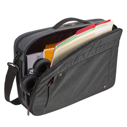 Case Logic | Era Hybrid Briefcase | Fits up to size 15.6 " | Messenger - Briefcase/Backpack | Shoulder strap | Obsidian