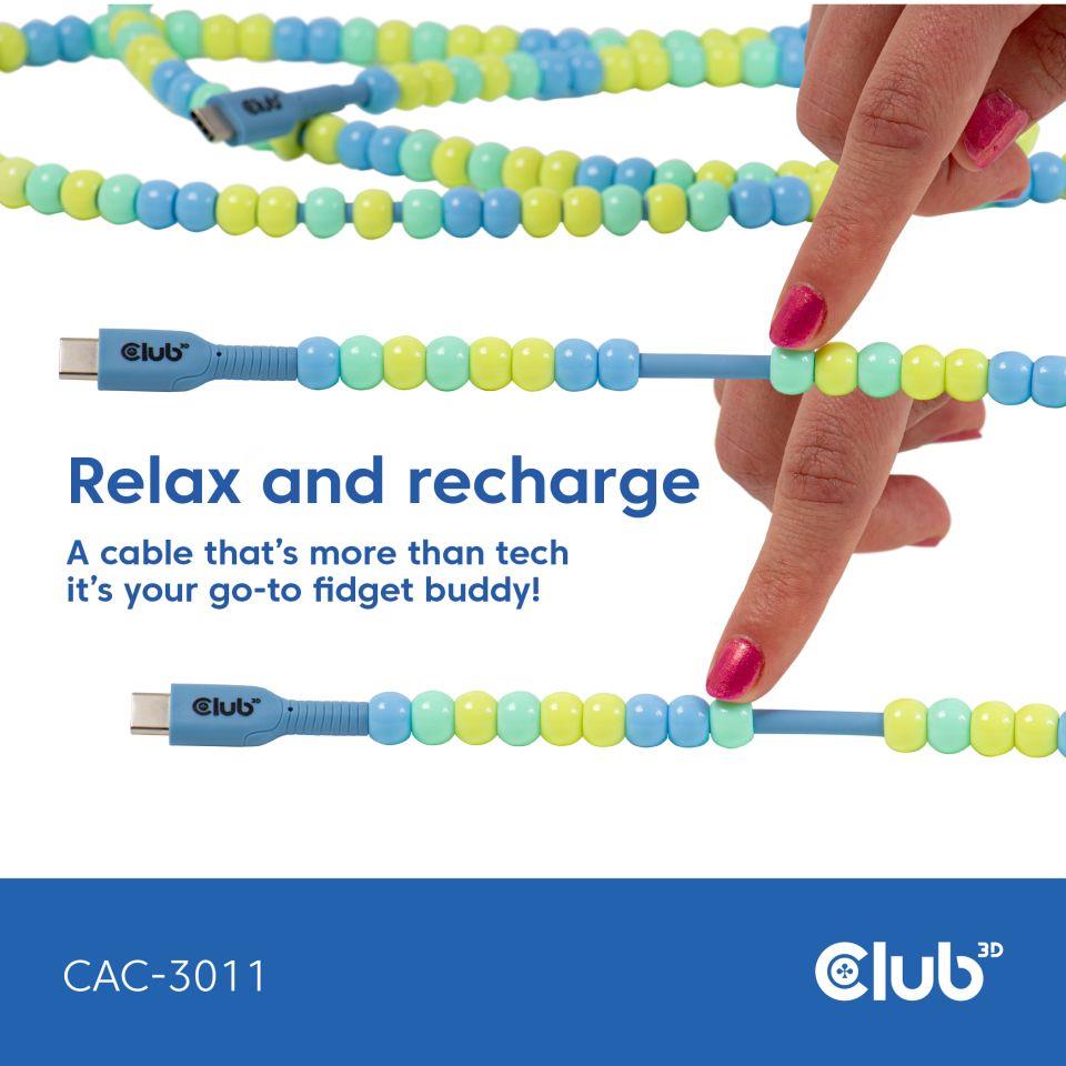 CABLE USB-C TO USB-C/BLUE CAC-3011 CLUB3D