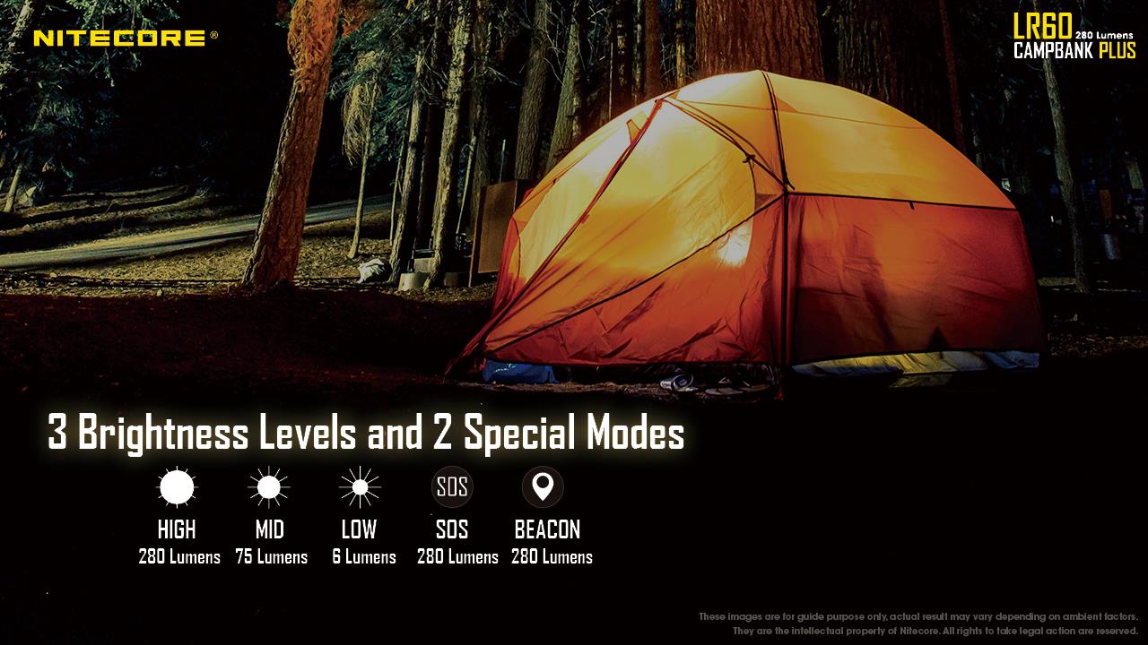 FLASHLIGHT LAMP SERIES/280 LUMENS LR60 NITECORE