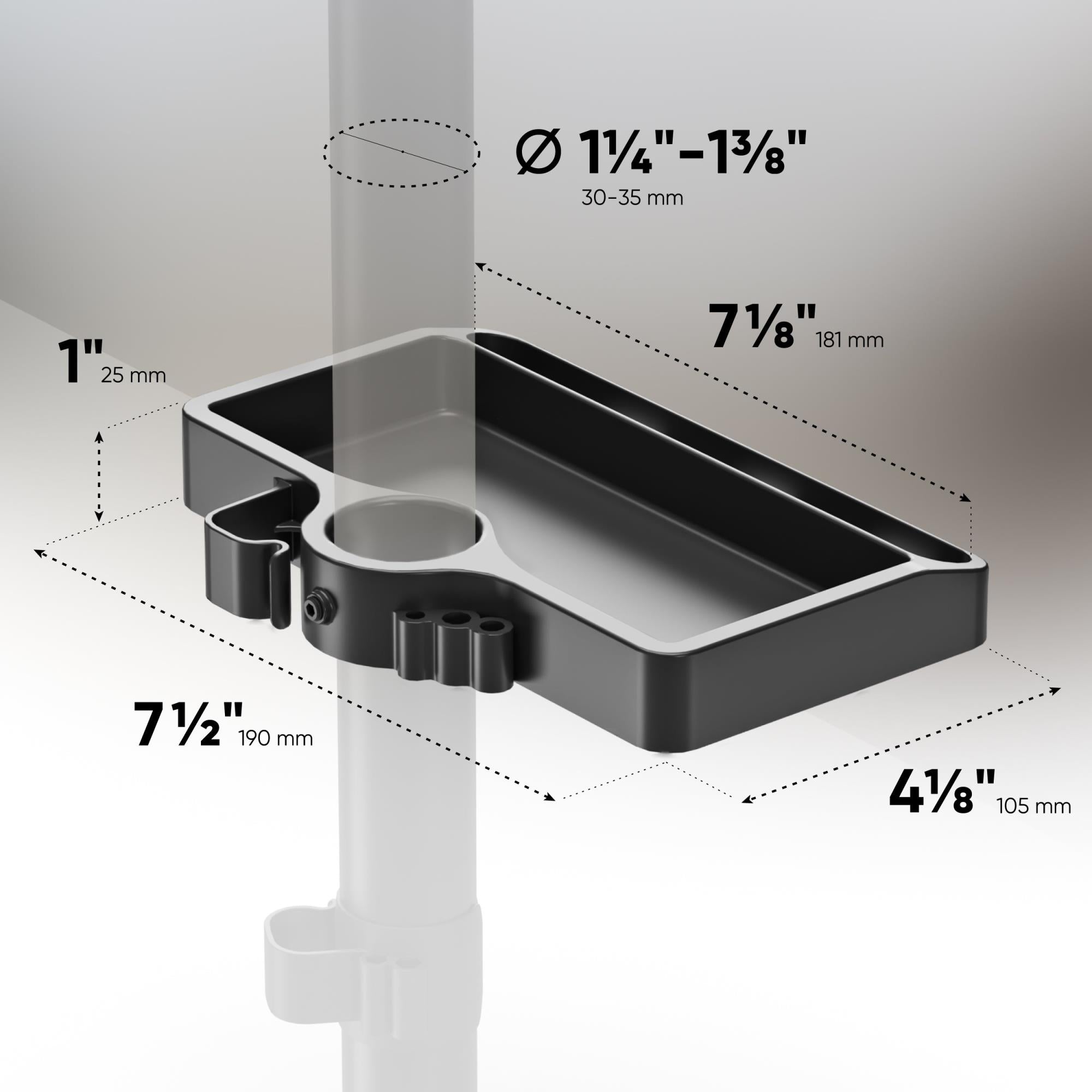 DESK MOUNT ACC ORGANIZER/BLACK A35-B ONKRON
