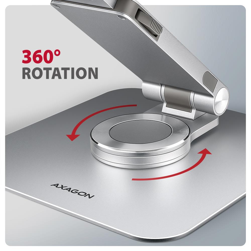 NB ACC STAND 10-17" ROTATING/ALUMINUM STND-LR AXAGON