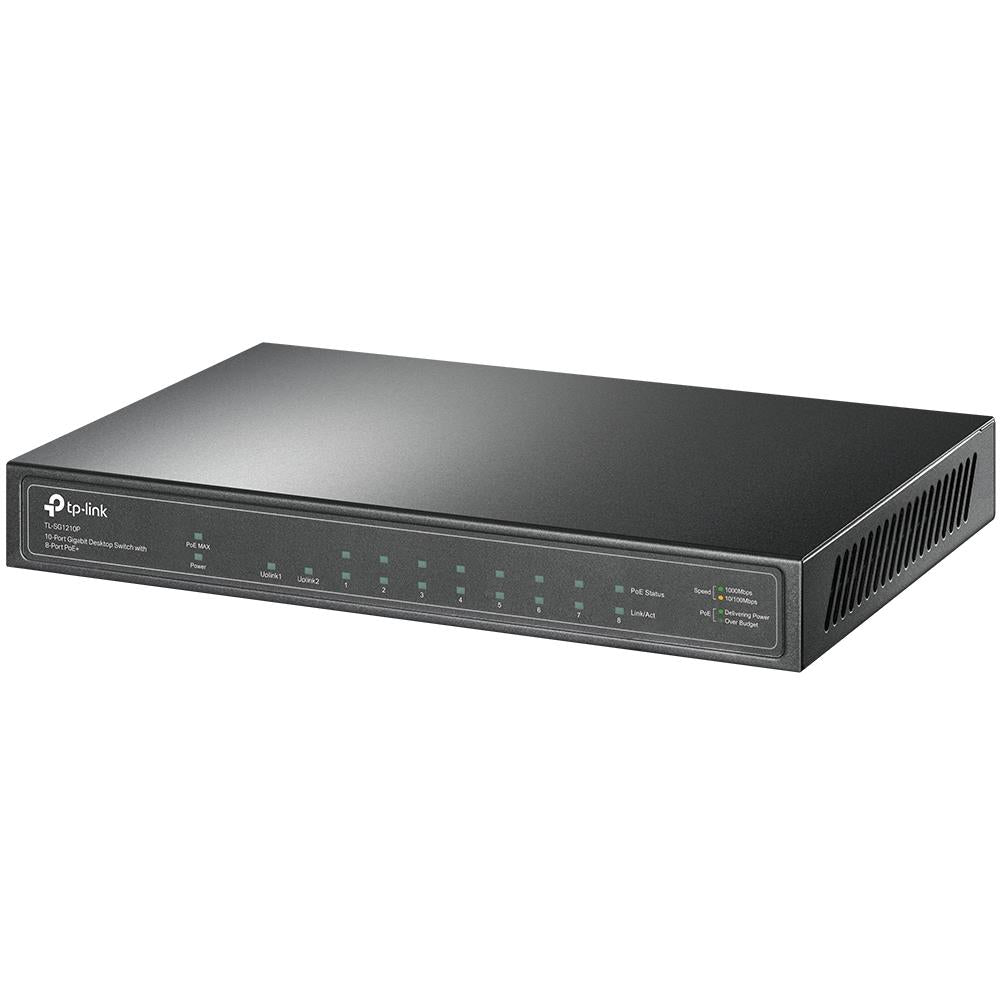 Switch TP-LINK TL-SG1210P Desktop/pedestal 9x10Base-T / 100Base-TX / 1000Base-T 1xSFP PoE+ ports 8 TL-SG1210P