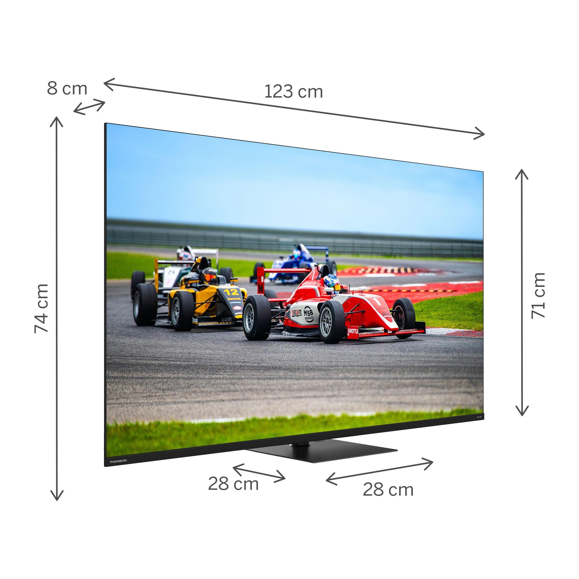 TV Set THOMSON 55" 4K/Smart QLED 3840x2160 Wireless LAN Bluetooth Google TV Black 55QG7C14