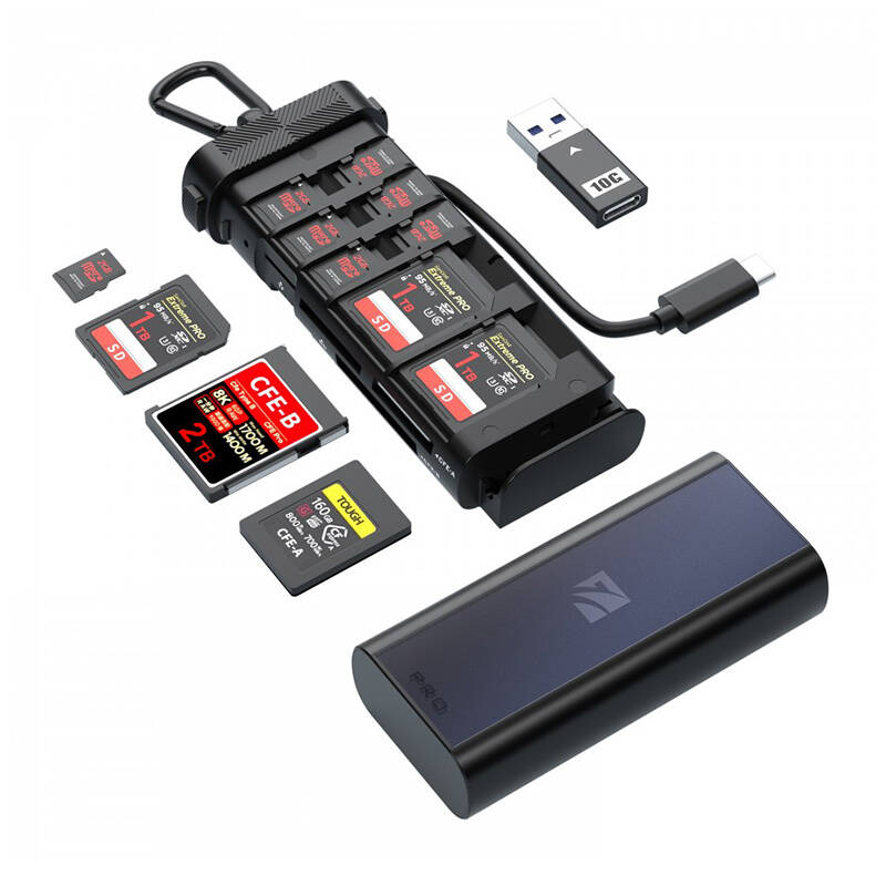 Pro card reader FREEWELL CF A/B, SD, TF - Image 1