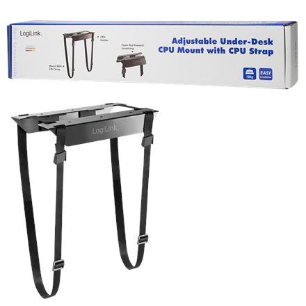 LogiLink EO0009 Adjustable Under-Desk CPU Mount, strap | Logilink