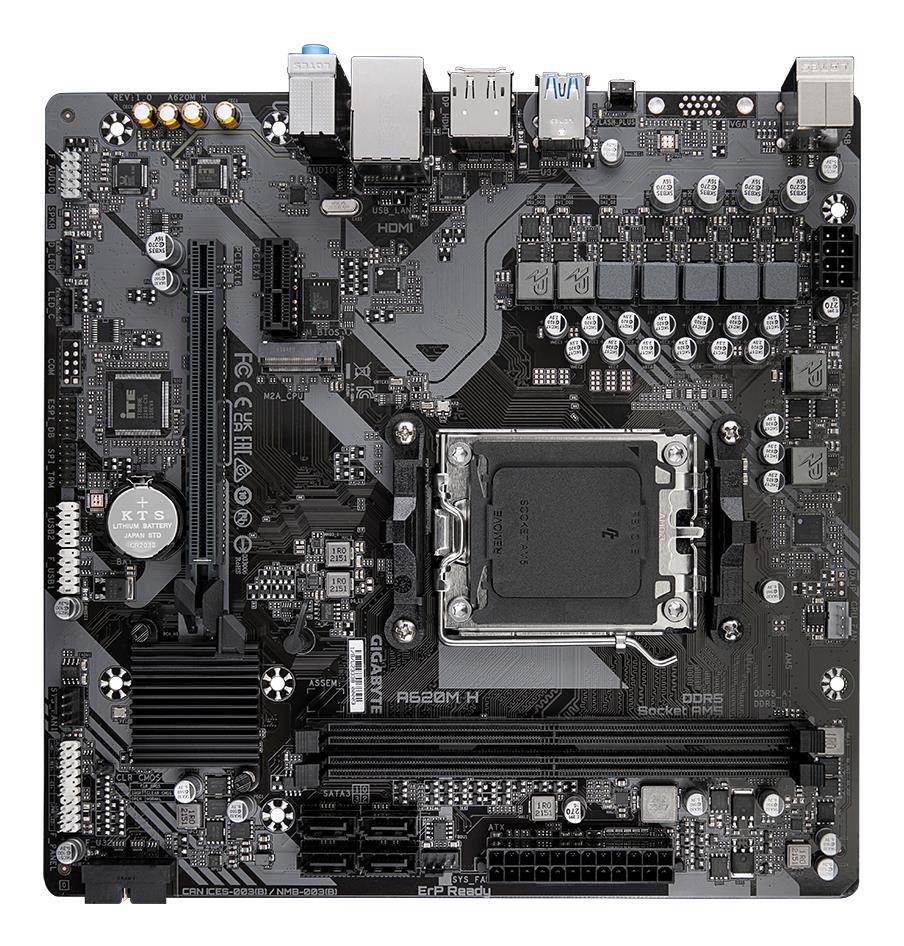 Mainboard GIGABYTE AMD A620A SAM5 Micro-ATX Memory DDR5 Memory slots 2 A620MH2.2