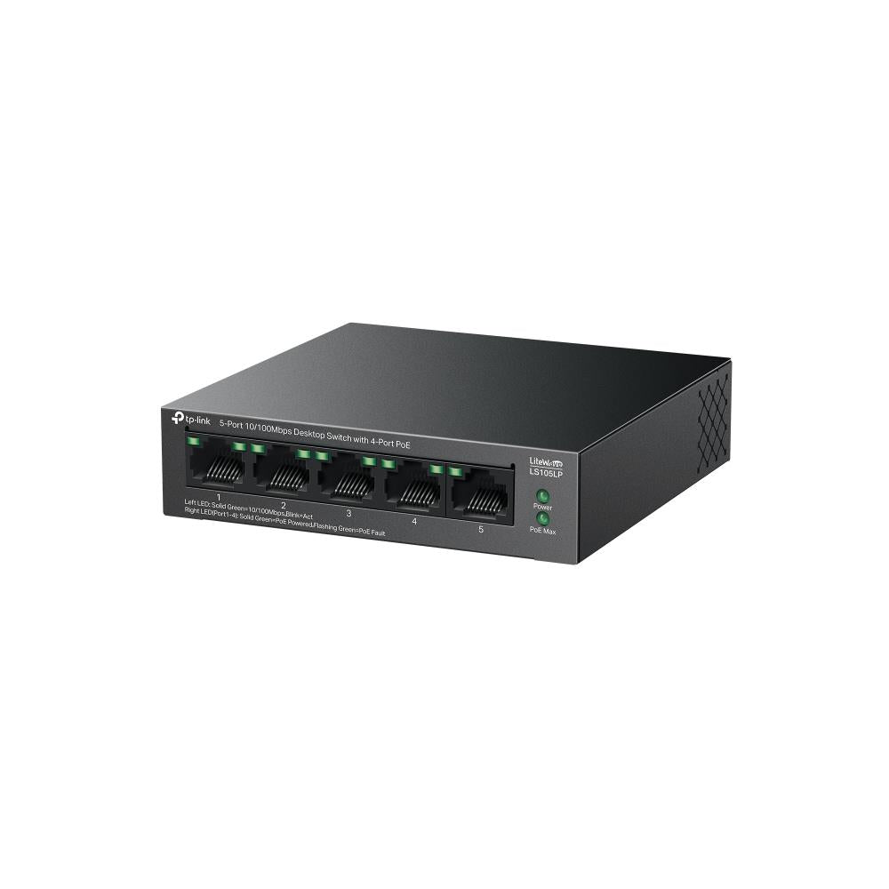 Switch TP-LINK LS105LP Desktop/pedestal 5x10Base-T / 100Base-TX PoE ports 4 LS105LP