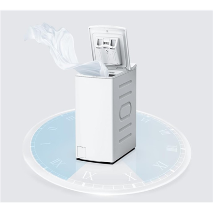 Midea | Washing Machine | MF100T60B/W-HR | Energy efficiency class A | Top loading | Washing capacity 6 kg | 1200 RPM | 