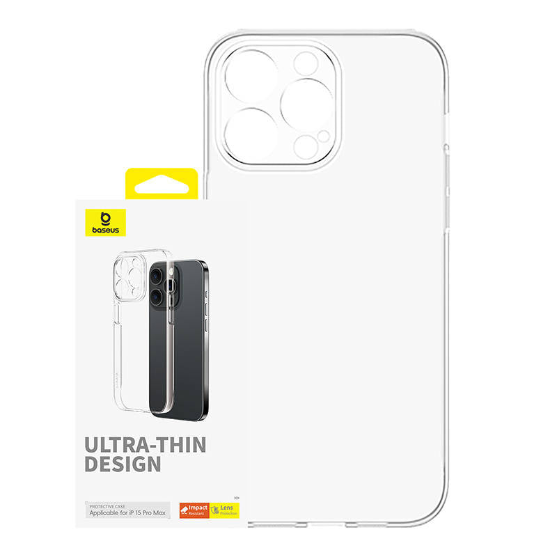 Phone Case for iPhone 15 ProMax Baseus OS-Lucent Series (Clear) - Image 1