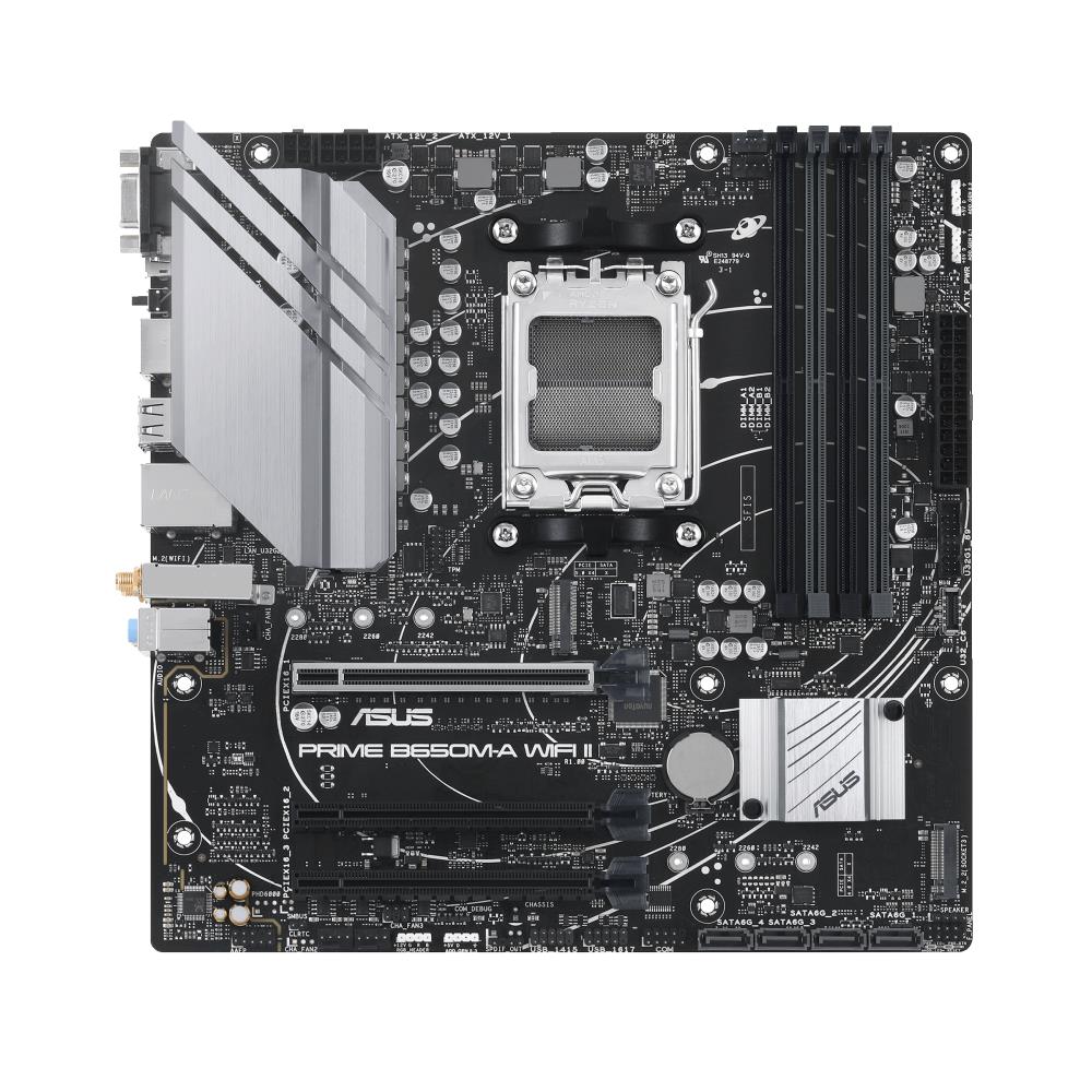 Mainboard ASUS AMD B650 Micro-ATX Memory DDR5 Memory slots 4 3xPCI-Express 4.0 16x 2xM.2 1x15pin D-sub 1xHDMI 1xDisplayPort 4xUSB 2.0 4xUSB 3.2 1xPS/2 1xRJ45 3xAudio port PRIMEB650M-AWIFIII