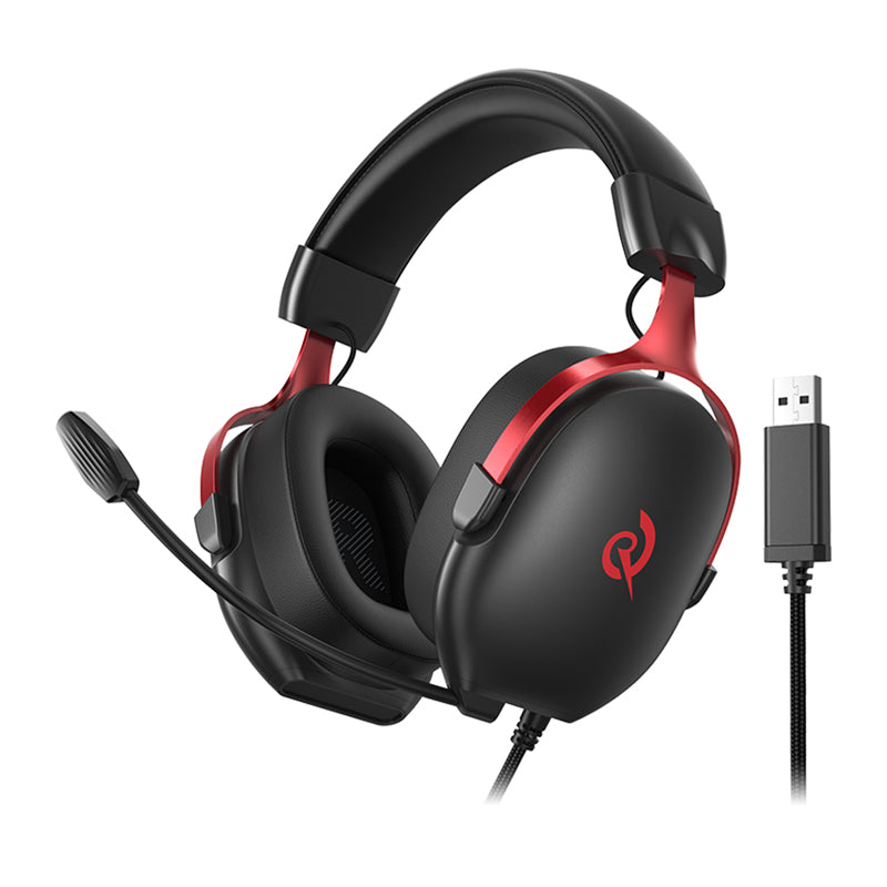 QCY Heroad VN200 Gaming Headphones (Black and Red) - Image 1