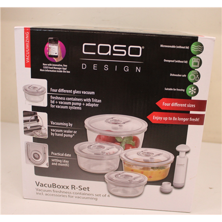SALE OUT.  | Caso | Vacuum freshness containers round | 01187 | Set of 4 | DOES NOT HOLD THE VACUUM
