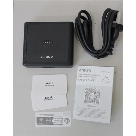 SALE OUT. Anker Prime Charging Base for Power Bank, 100W | A1902311 | Black | UNPACKED, DAMAGED PACKAGING, SCRATCHED