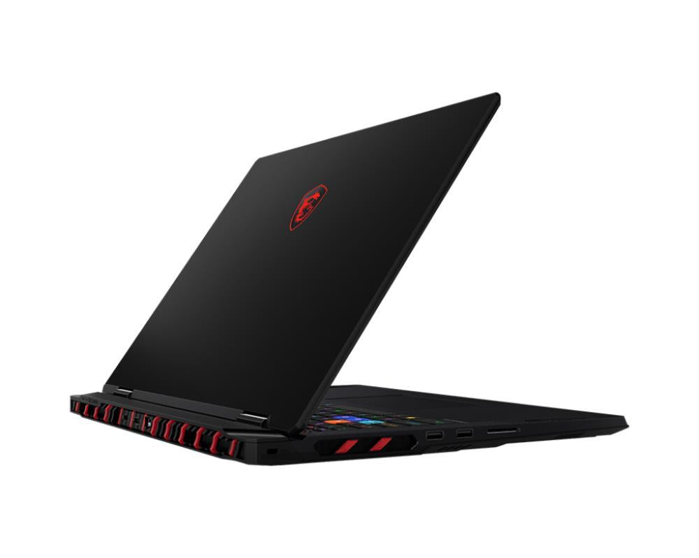 Notebook MSI Raider 18 HX AI A2XWJG CPU Core Ultra U9-285HX 2800 MHz 18" 3840x2400 RAM 64GB DDR5 6400 MHz SSD 2TB+2TB NVIDIA GeForce RTX 5090 24GB ENG Card Reader SD Expres Windows 11 Home Black 3.6 kg RDR18HXAIA2XWJG-232NL