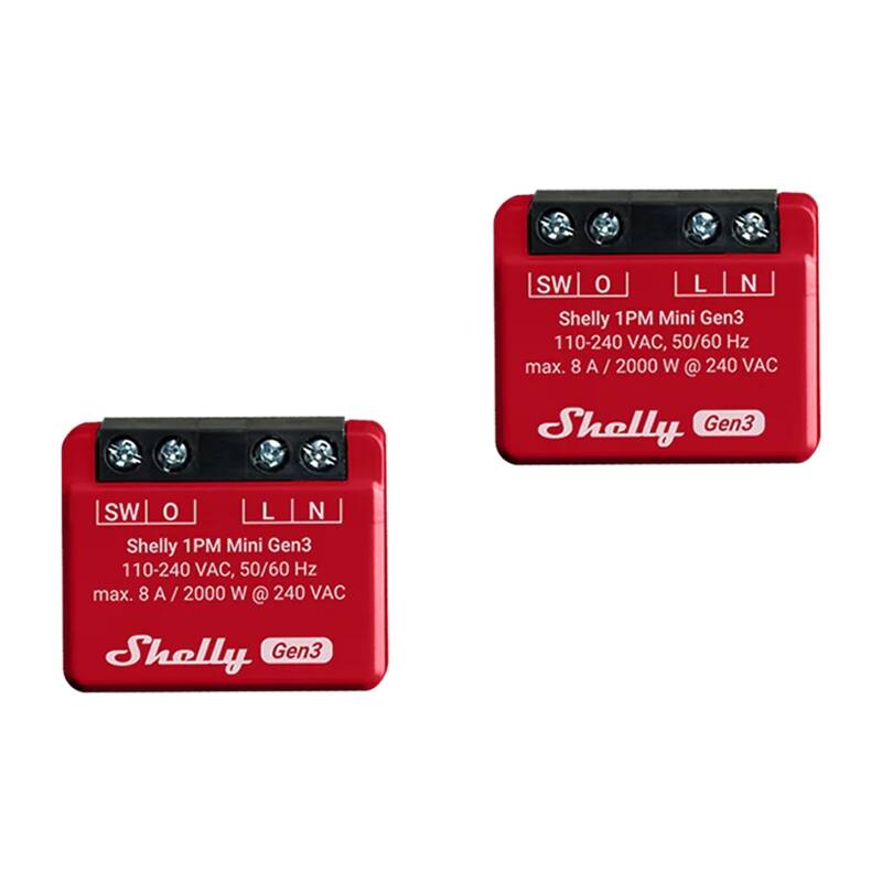 Shelly 1PM Mini Gen3 Set of 2 Controllers, WiFi/Bluetooth - Image 1
