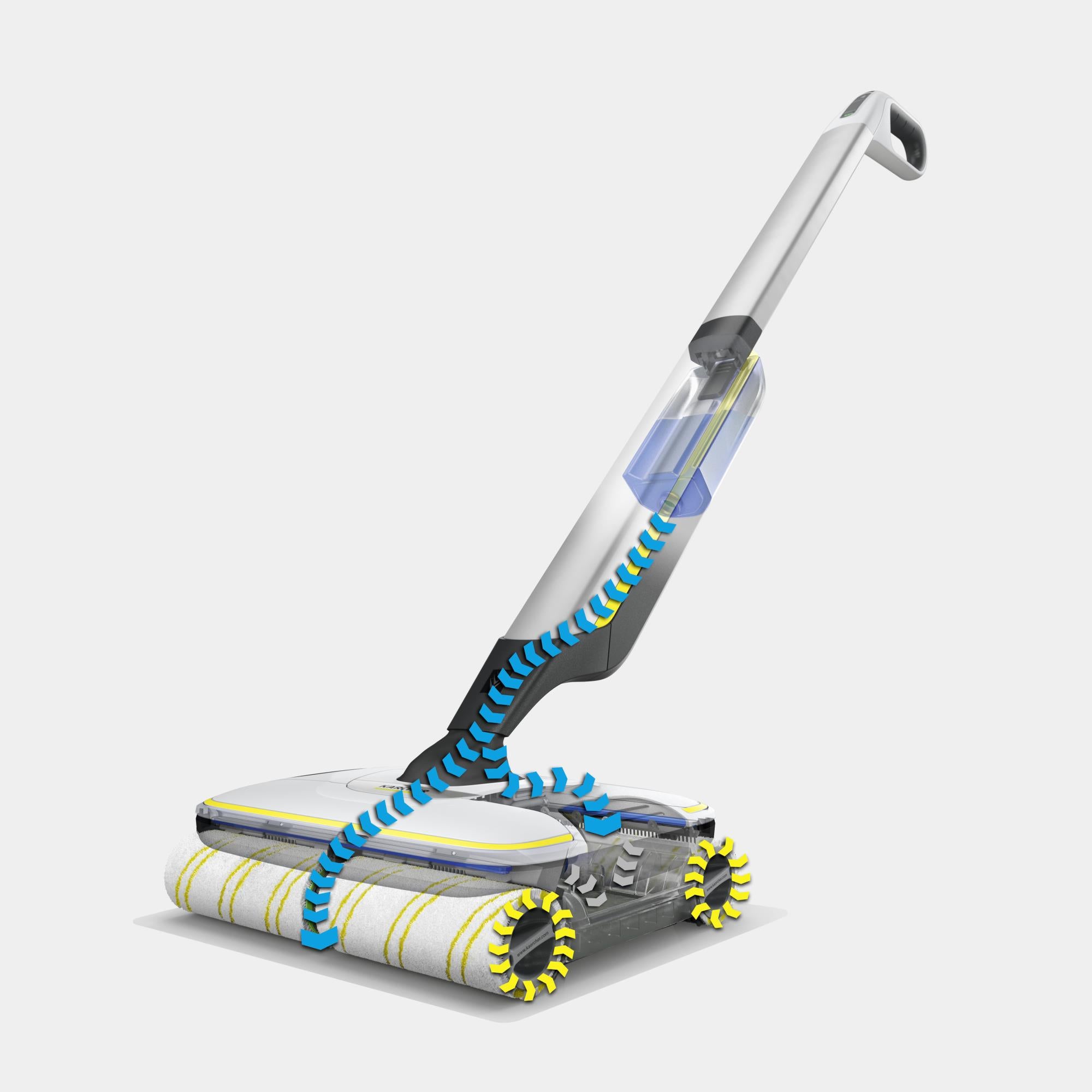 Vacuum Cleaner KARCHER Dry&wet Electric broom White/Black/Yellow Bagless Battery 4.3 kg 1.055-701.0