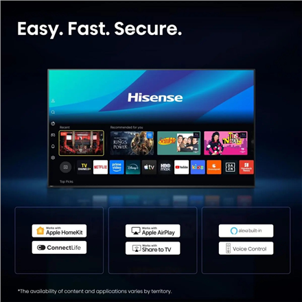 Hisense TV | 43A6S | 43" | Smart TV | VIDAA OS | UHD | Black