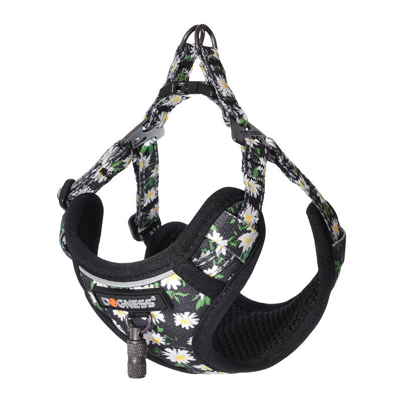 Dogness walking set leash 1,5m+harness for dog (multicolor) - Image 2