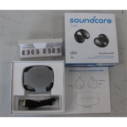 SALE OUT. Anker Soundcore C40i Flexible and Comfortable Clip-On Earbuds, Black | SALE OUT. Anker Soundcore Flexible and 