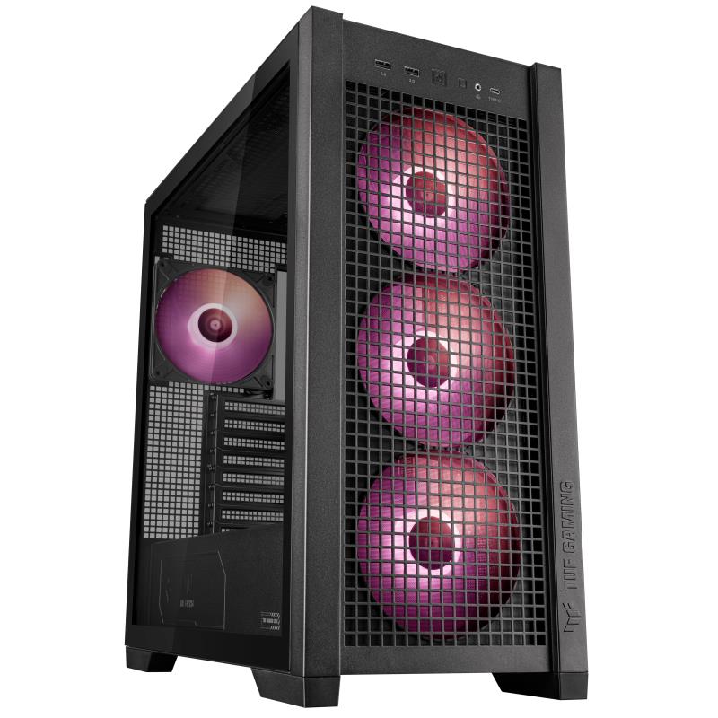 Case ASUS TUF Gaming GT302 ARGB MidiTower Case product features Transparent panel Not included ATX EATX MicroATX MiniITX Colour Black TUFGAMINGGT302ARGBBK