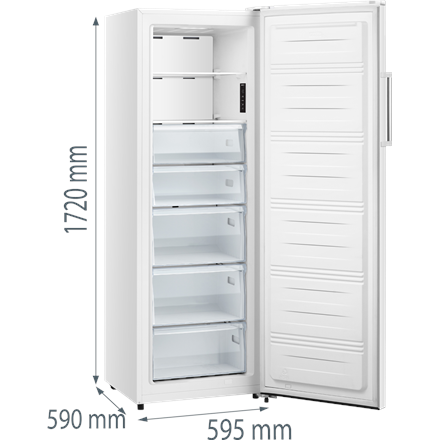 Gorenje FN617EEW5 | Energy efficiency class E | Upright | Free standing | Height 172 cm | Total net capacity 240 L | No 