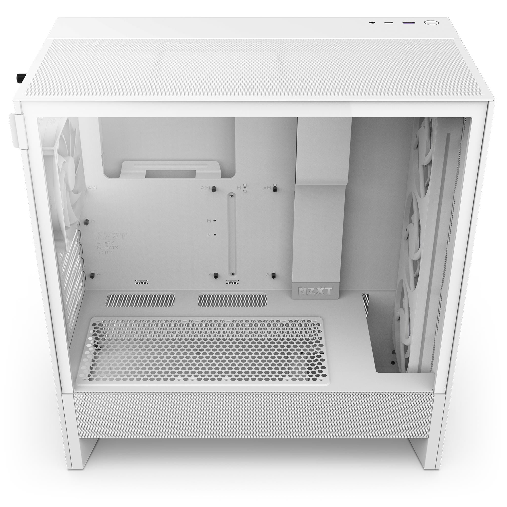 Case NZXT H5 FLOW RGB 2024 MidiTower Case product features Transparent panel Not included ATX EATX MicroATX MiniITX Colour White CC-H52FW-R1