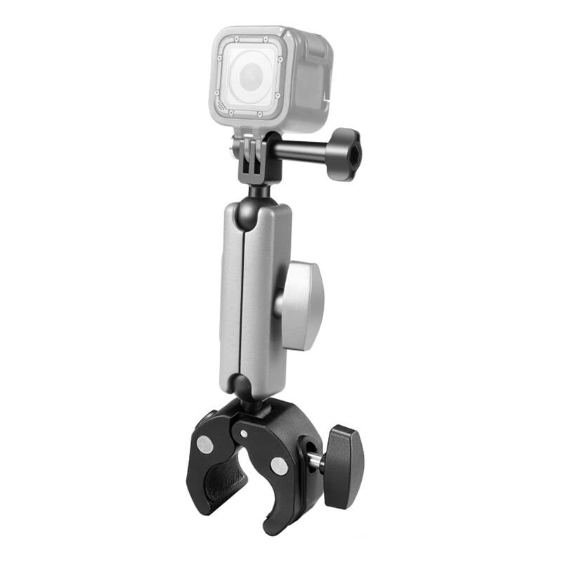 PULUZ motorcycle mount for sports cameras (DJI, GoPro, Insta360) (black) - Image 1