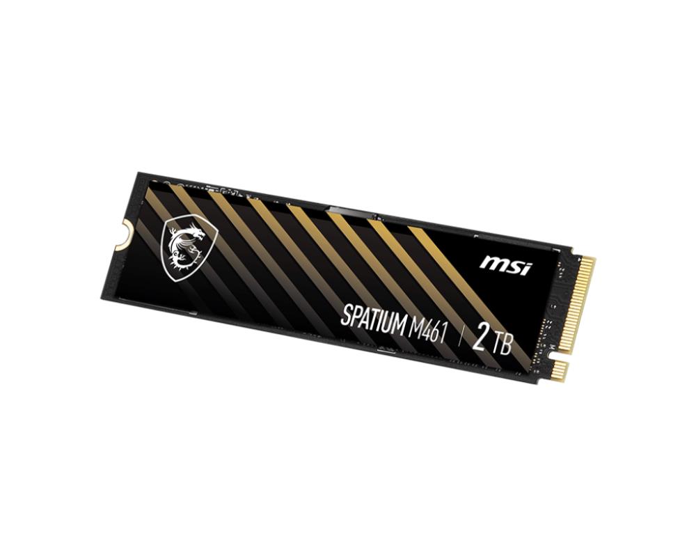 SSD MSI SPATIUM M461 2TB M.2 PCIE NVMe 3D NAND Write speed 4200 MBytes/sec Read speed 5000 MBytes/sec 2.15mm TBW 450 TB MTBF 1500000 hours S78-440Q550-P83