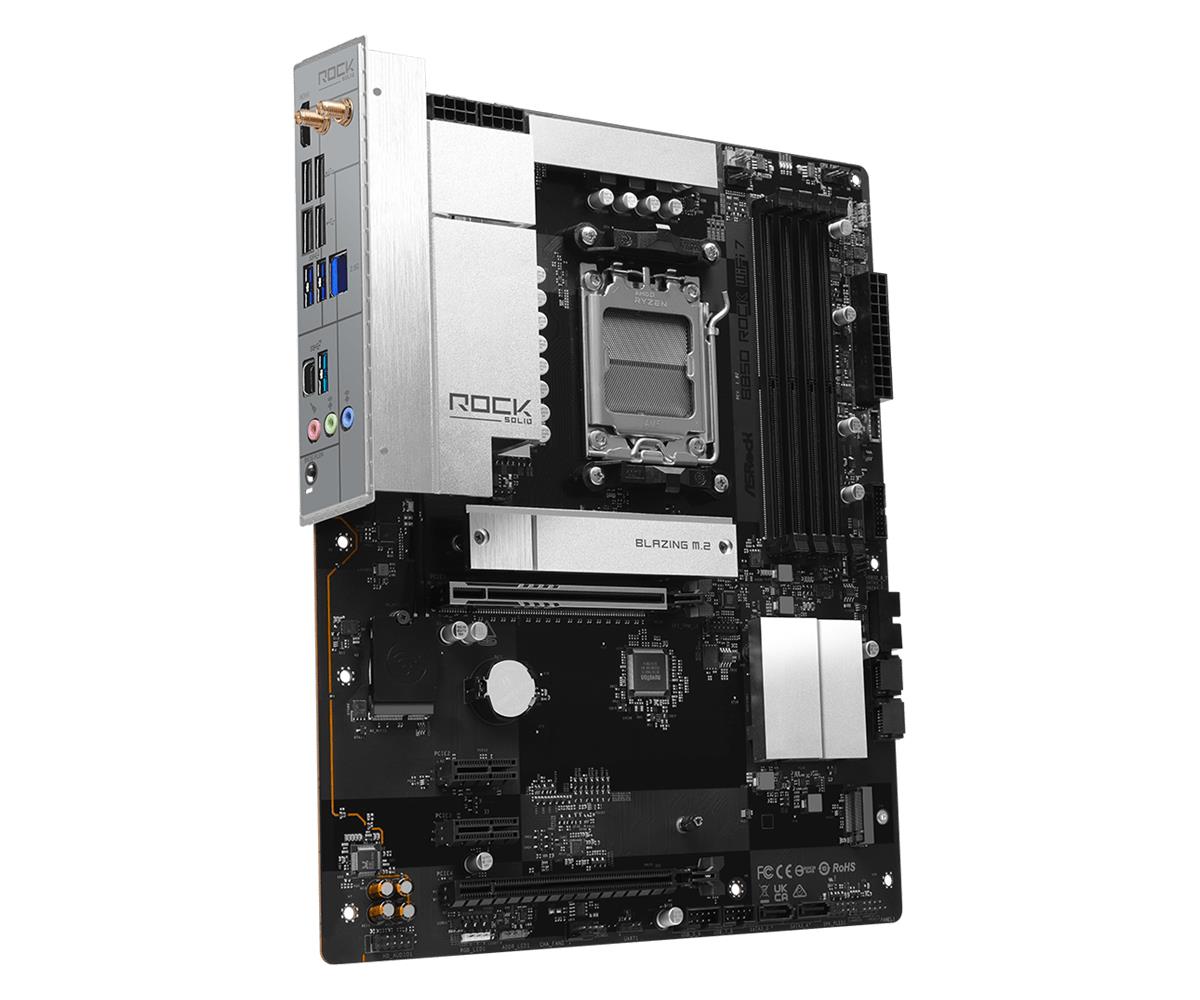 Mainboard ASROCK AMD B850 Socket AM5 ATX RAM DDR5-SDRAM 4xSlots Wi-Fi Yes Bluetooth Yes B850ROCKWIFI7
