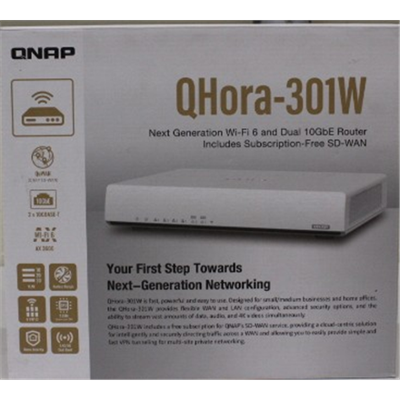 SALE OUT. QNAP QHora-301W WiFi 6 up to 3.5Gbps Speed AX optimized Quad-Core Processor 4x4 MU-MIMO & OFDMA 2* 10GbE (Mult