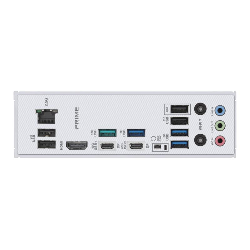 Mainboard ASUS AMD X870 SAM5 ATX Memory DDR5 Memory slots 4 4xPCI-Express 4.0 16x 1xPCI-Express 5.0 16x 4xM.2 1xHDMI 4xUSB 2.0 4xUSB 3.2 2xUSB-C 1xRJ45 3xAudio port PRIMEX870-PWIFI