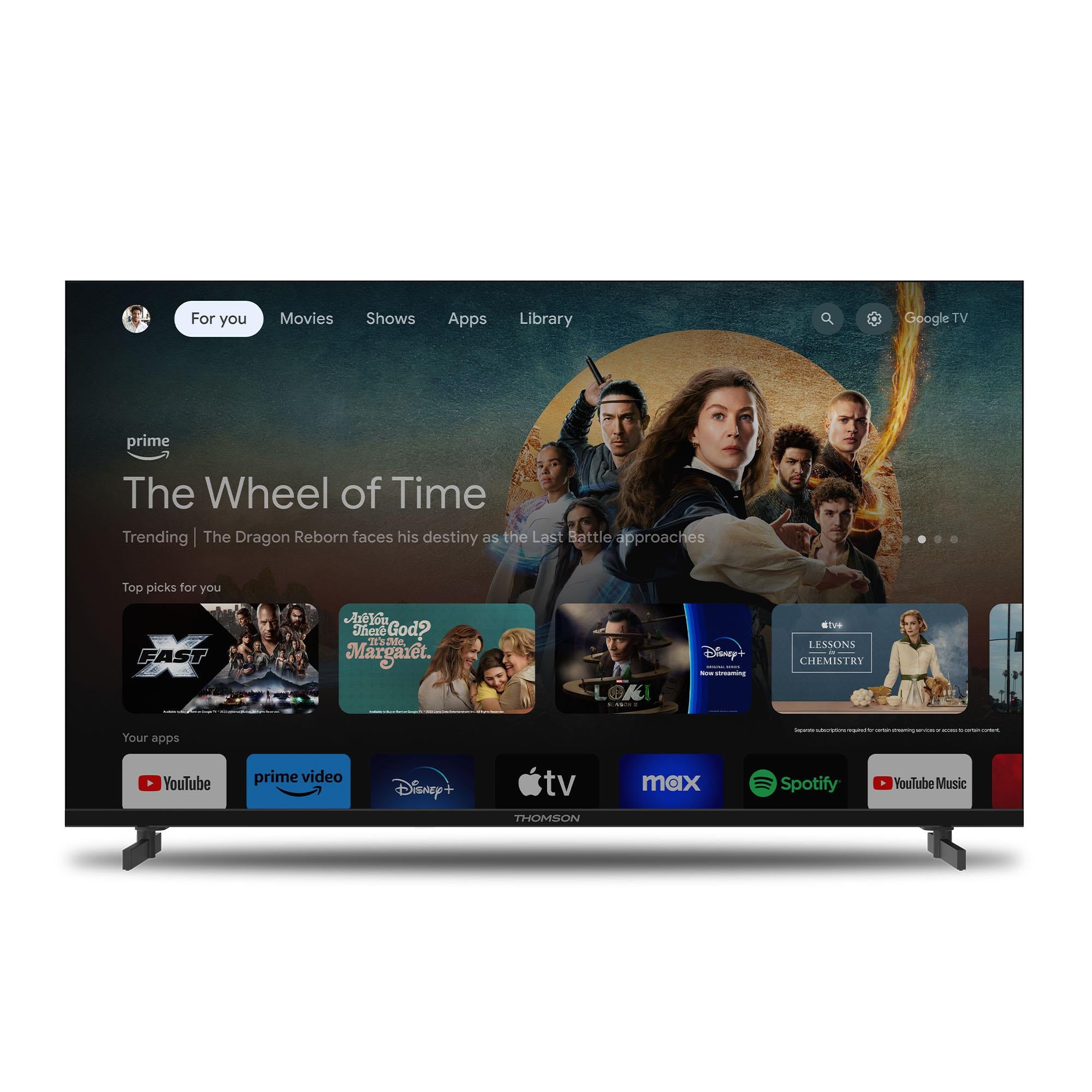 TV Set THOMSON 32" Smart/FHD 1920x1080 Wireless LAN Bluetooth Google TV Black 32FG2S14