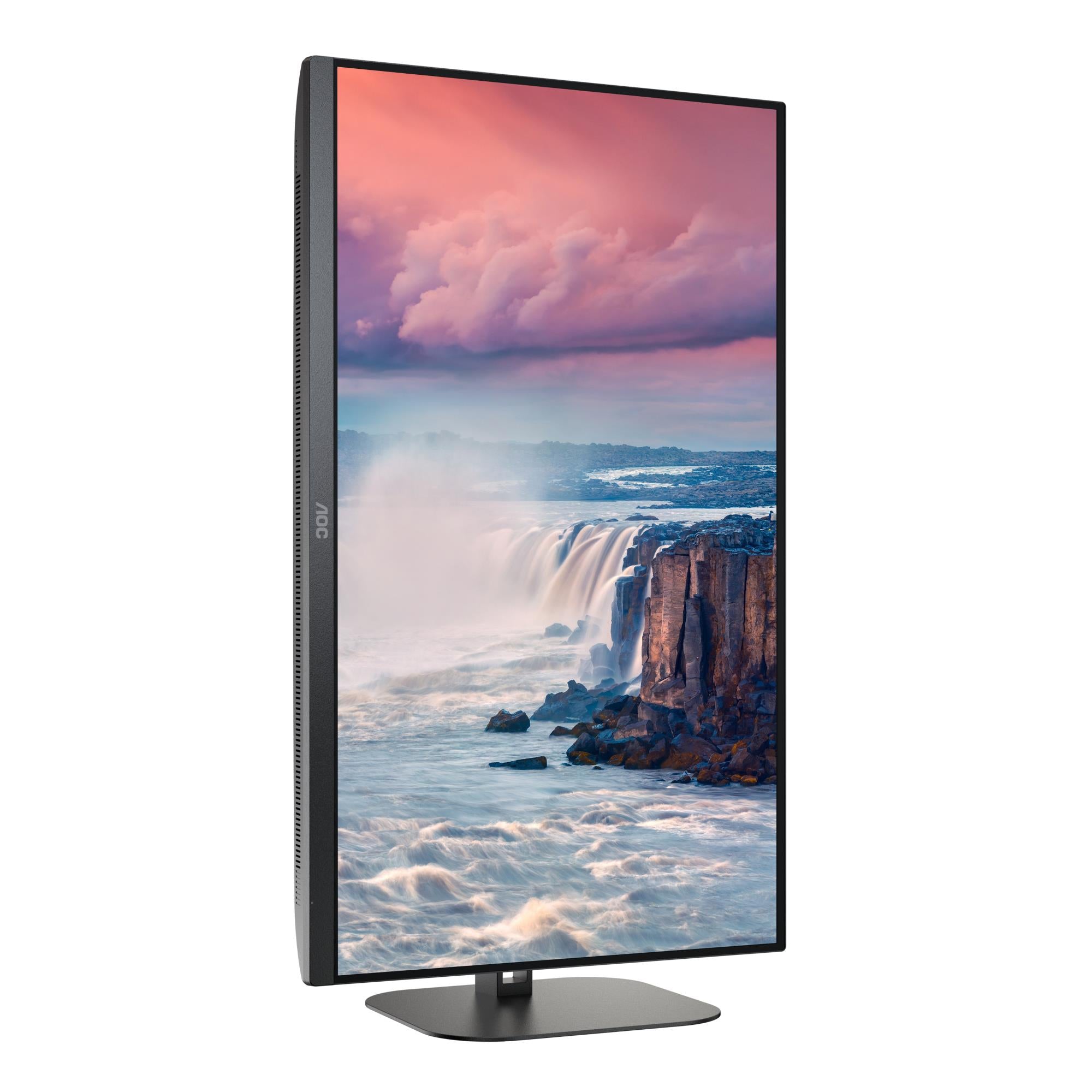 LCD Monitor AOC 27" Panel VA 2560x1440 16:9 75 Hz Matte 4 ms Speakers Swivel Pivot Height adjustable Tilt Colour Black Q27V5N/BK