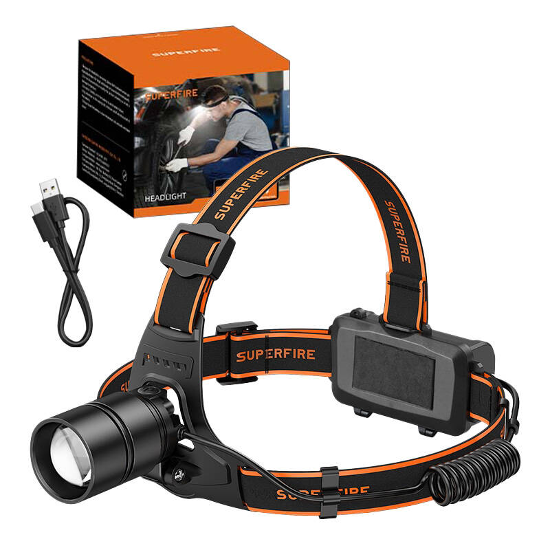 Superfire HL71 headlamp flashlight, 500 lm, USB, 5 modes - Image 2