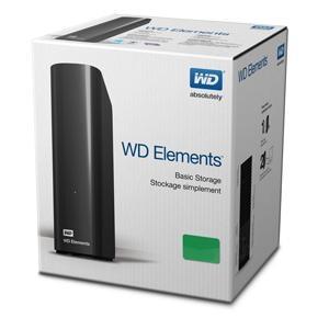 External HDD WESTERN DIGITAL Elements Desktop 6TB USB 3.0 Drives 1 Black WDBWLG0060HBK-EESN