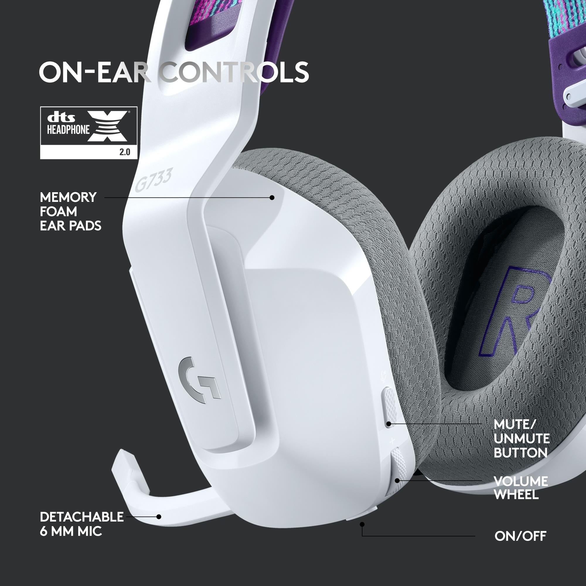 HEADSET GAMING G733 WRL/WHITE 981-000883 LOGITECH