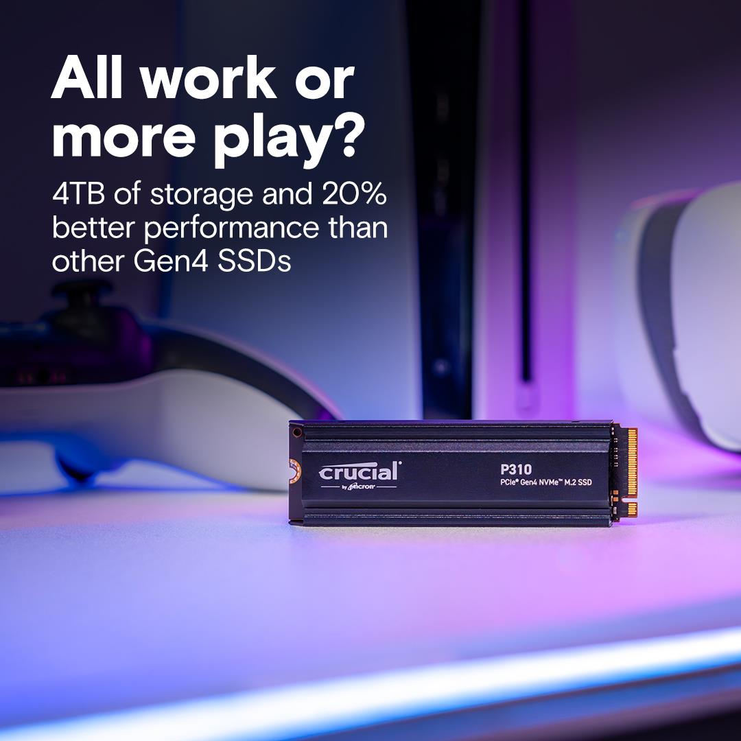 SSD PCIE G4 M.2 NVME 4TB W/HS/P310 CT4000P310SSD5 CRUCIAL
