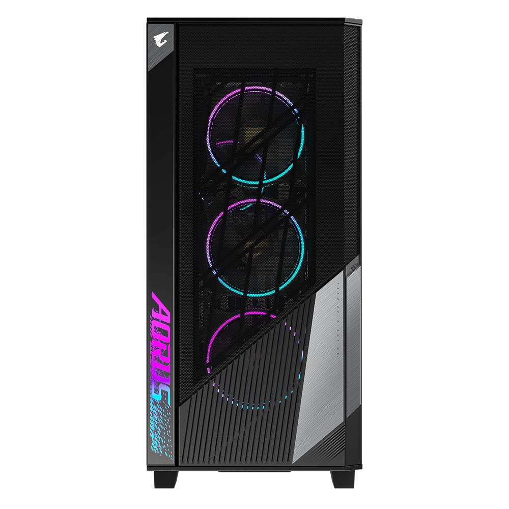 Case GIGABYTE AORUS C500 GLASS MidiTower Not included ATX EATX MicroATX MiniITX Colour Black GB-AC500GST
