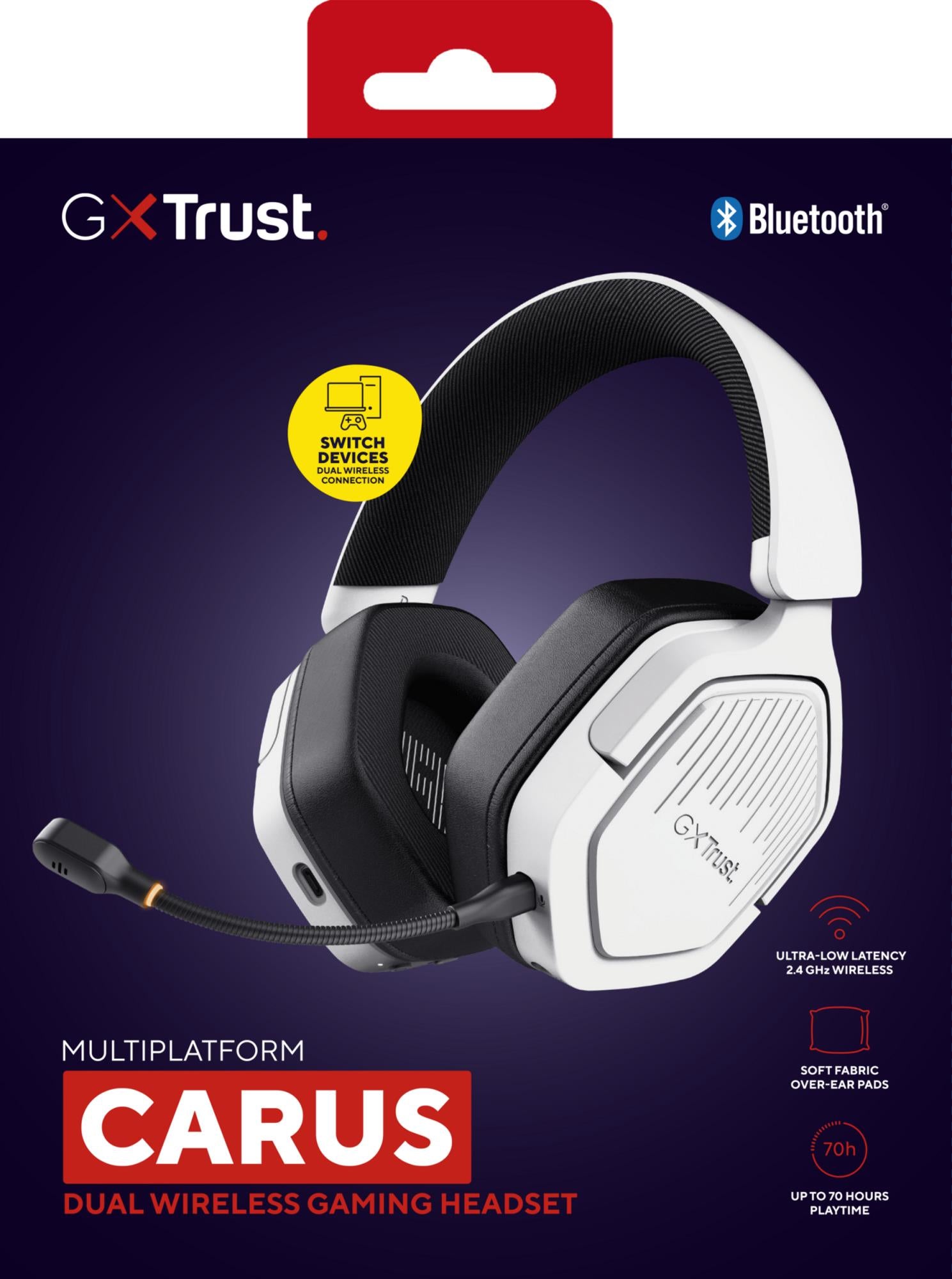 HEADSET GXT493 CARUS/WHITE 25534 TRUST