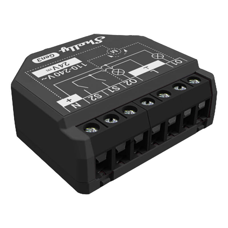 Shelly 2PM Gen3 2-channel Controller, WiFi/Bluetooth (energy measurement) - Image 1