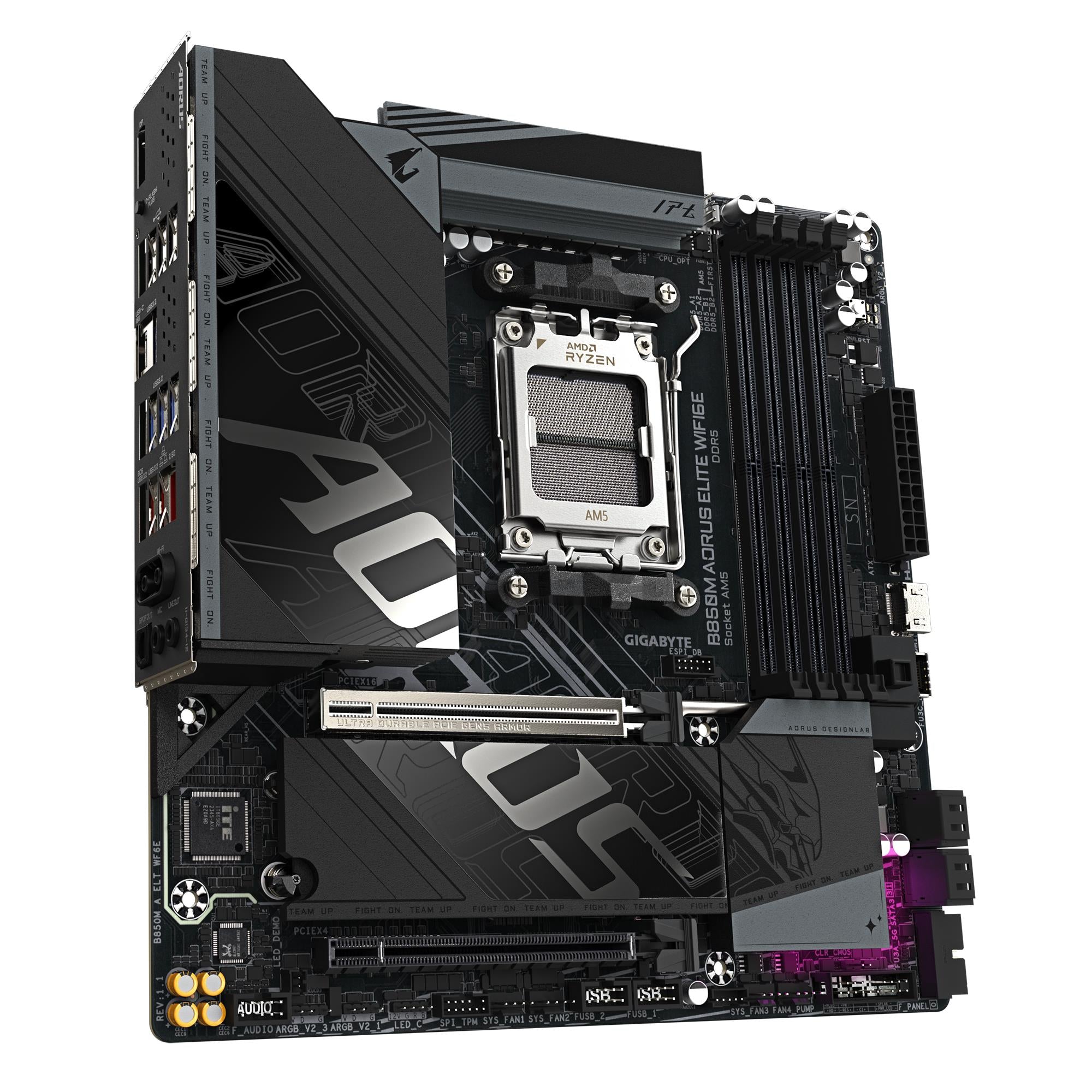 Mainboard GIGABYTE AMD B850 SAM5 Micro-ATX Memory DDR5 Memory slots 4 B850MAELTWF6E1.1