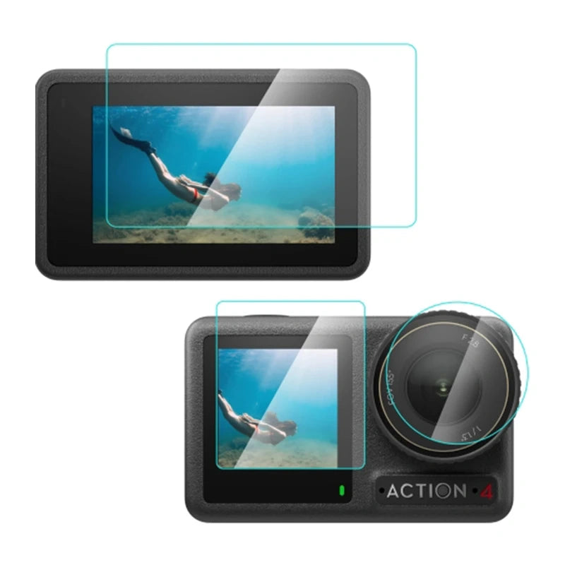 Puluz Tempered Glass for DJI Osmo Action 4 (Clear) - Image 1