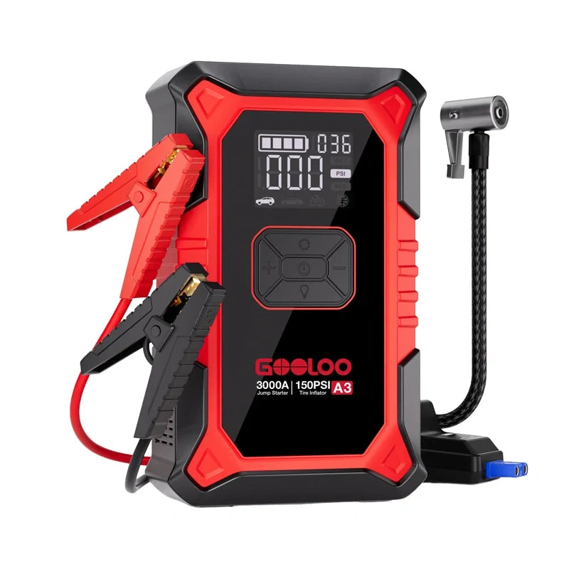 GOOLOO A3 2-in-1 Jump Starter with Compressor - Image 1