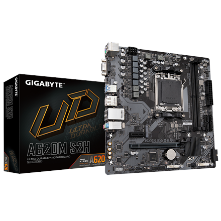 Gigabyte | A620M S2H 1.0 M/B | Processor family AMD | Processor socket AM5 | DDR5 DIMM | Memory slots 2 | Supported hard
