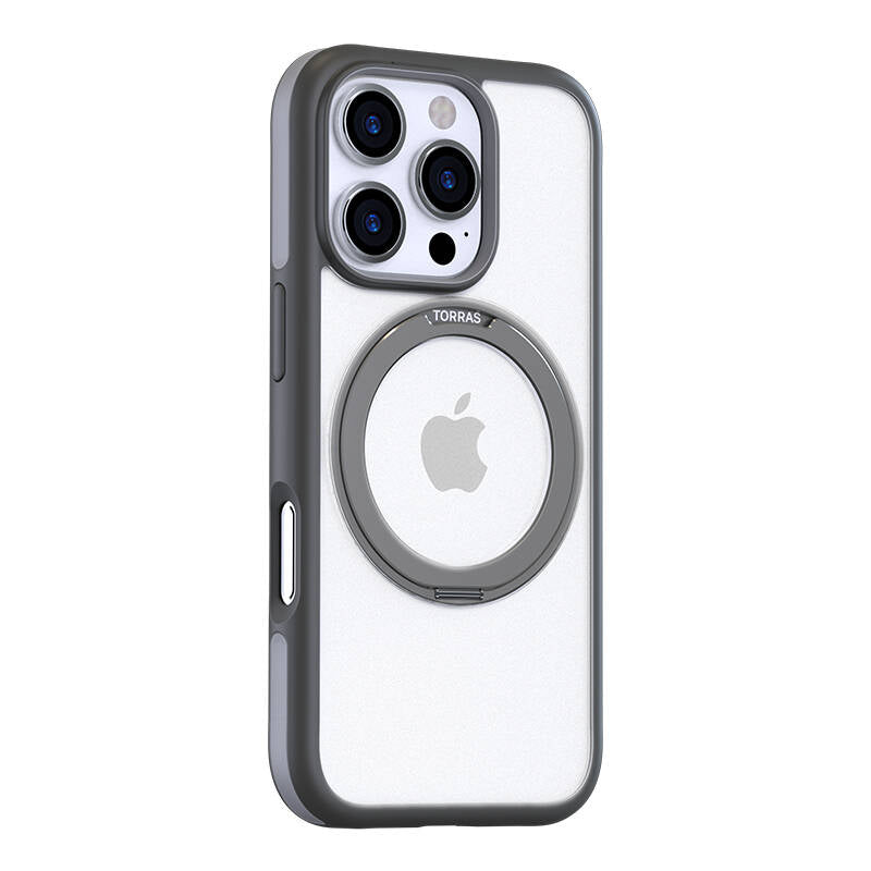 Torras Ostand R Fusion Case for iPhone 16 Pro Max (Gray) - Image 1
