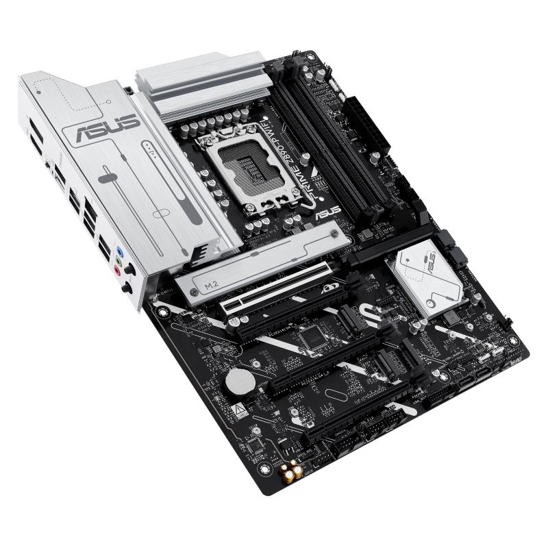 Mainboard ASUS Intel Z890 LGA1851 ATX Memory DDR5 Memory slots 4 3xPCI-Express 4.0 16x 1xPCI-Express 5.0 16x 4xM.2 1xHDMI 1xDisplayPort 1xAudio-In 1xAudio-Out 1xMicrophone 4xUSB 2.0 2xUSB 3.0 1xUSB 3.1 1xUSB-C w/Thunderbolt 1xRJ45 PRIMEZ890-PWIFI
