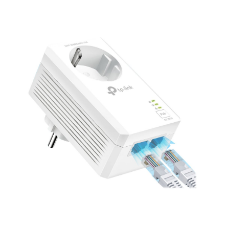 TP-LINK | AV1000 2-Port Gigabit Passthrough Powerline Starter Kit | TL-PA7027P KIT | 10/100/1000 Mbit/s | Ethernet LAN (