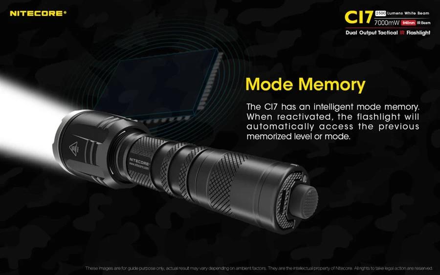 FLASHLIGHT CHAMELEON SERIES/2500 LUMENS CI7 NITECORE